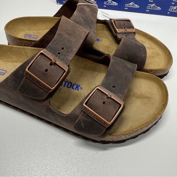 NIB • Birkenstock Arizona Soft Footbed Oiled Leather Size: 40 L9/M7 Normal Width - Picture 5 of 8